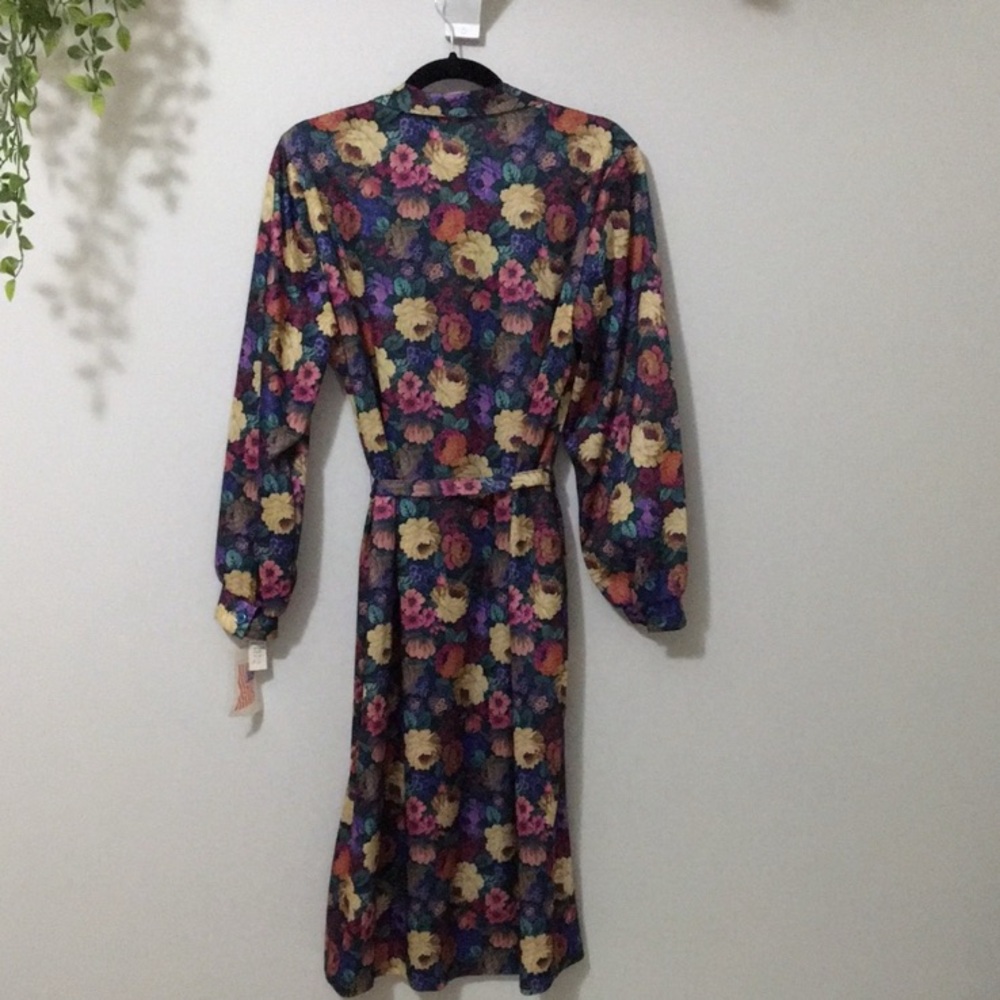 RARE NWT Vintage Nancy Frock 1970’s Floral Long Sleeve Dress, Size 16P Colorful - Picture 6 of 14
